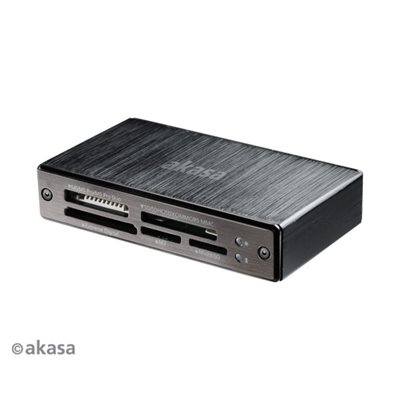 Akasa Ulkoinen muistikortinlukija, 5-in-1, USB 3.0, musta