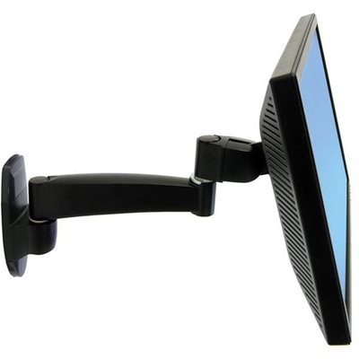 Ergotron ≤38" 200 Series Wall Monitor Arm, 1 Extension, kannatuspalkki seinäasennukseen, musta