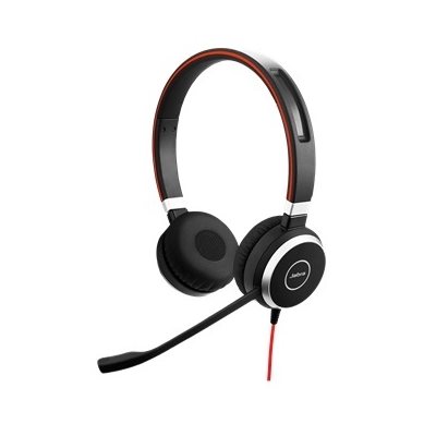 Jabra EVOLVE 40 UC Duo, stereokuulokkeet meluaestävällä mikrofonilla, musta/hopea