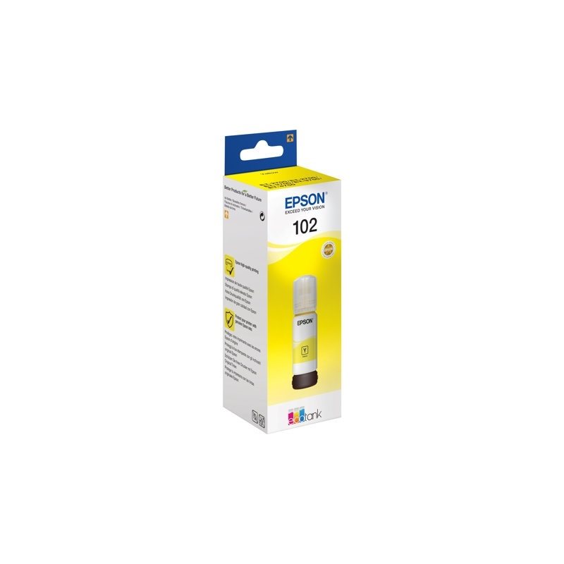 Epson 102 -mustepullo, 70ml, keltainen