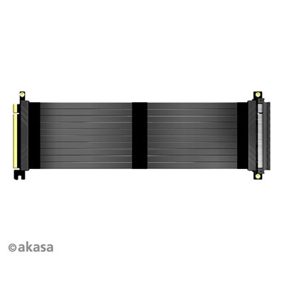 Akasa RISER BLACK X3, PCIe 3.0 x16 riser-kaapeli, 30cm, musta