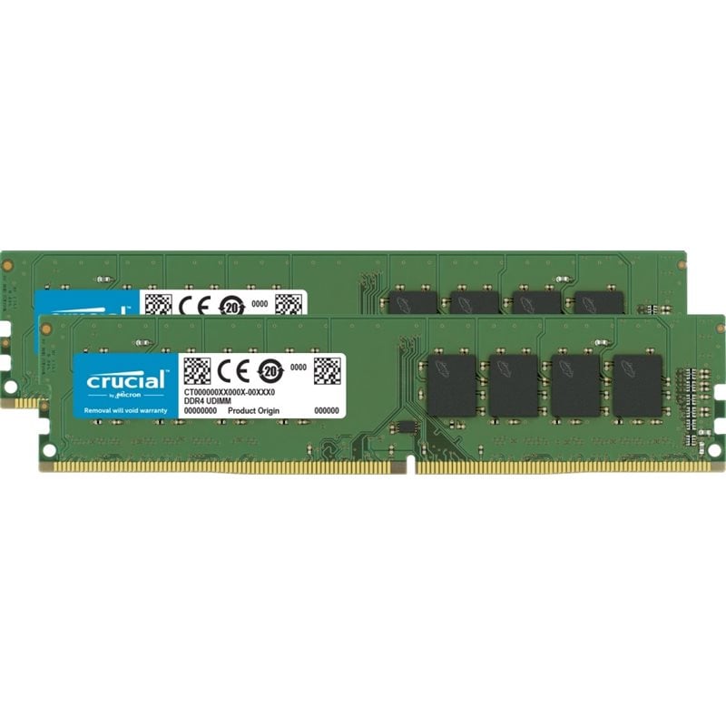 Crucial 32GB (2 x 16GB) DDR4 3200MHz, CL22, 1.20V, vihreä