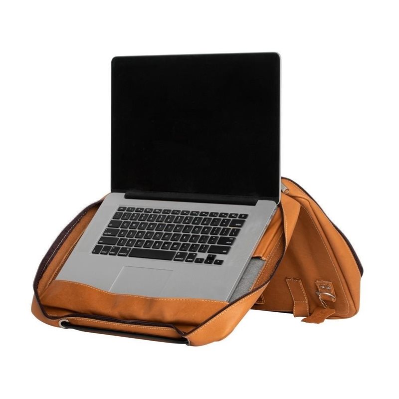 R-Go Tools R-Go Viva 15,6" Laptop Bag, kannettavan tietokoneen laukku integroidulla telineellä, ruskea