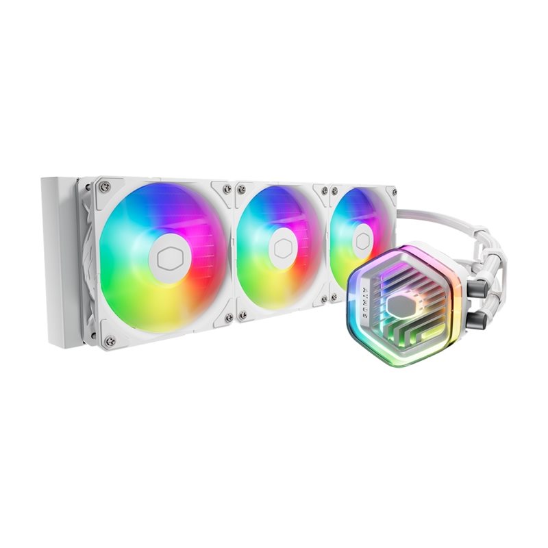 Cooler Master MasterLiquid 360 Atmos White, 360mm AIO-prosessorille, valkoinen