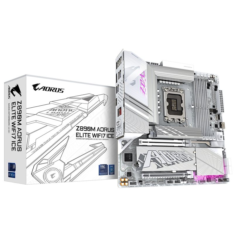 Gigabyte Z890M AORUS ELITE WIFI7 ICE, mATX-emolevy