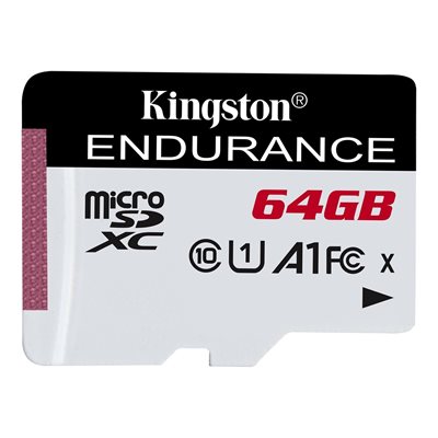 Kingston 64GB High Endurance, microSDXC -muistikortti, UHS-I U1 C10 A1, 95/30 MB/s