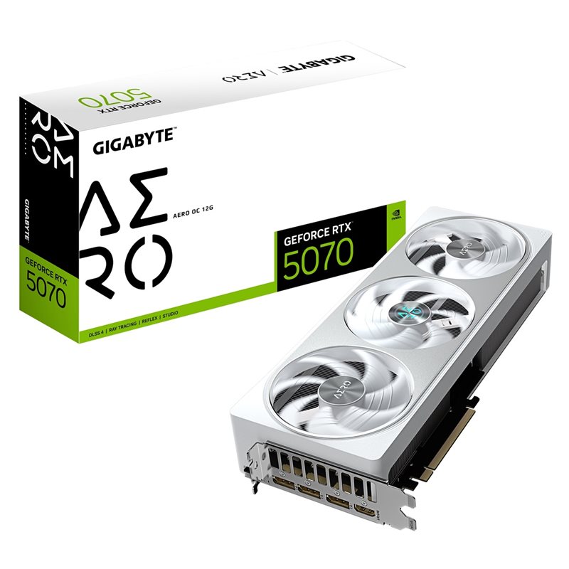 Gigabyte GeForce RTX 5070 AERO OC -näytönohjain, 12GB GDDR7