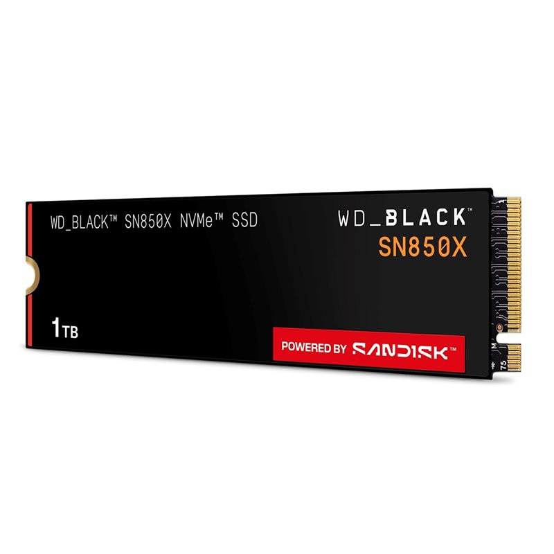 内蔵SSD Sandisk WD_Black SN850X NVMe SSD Sandisk 1TB WD_BLACK SN850X, NVMe SSD-levy, M.2 2280, PCIe Gen4 x4