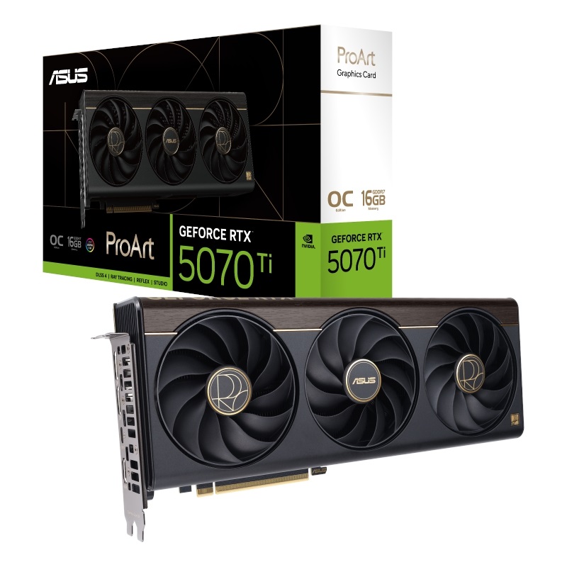 Asus GeForce RTX 5070 Ti ProArt - OC Edition -näytönohjain, 16GB GDDR7