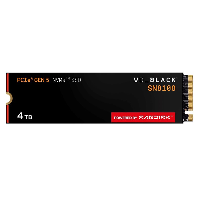 Sandisk (Outlet) 4TB WD_BLACK SN8100 NVMe SSD -levy, M.2 2280, PCIe 5.0 x4, 14 900/14 000 MB/s