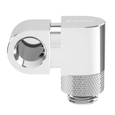 Barrow 360° kääntyvä, G1/4", Offset 21mm, uros/naaras, hopea