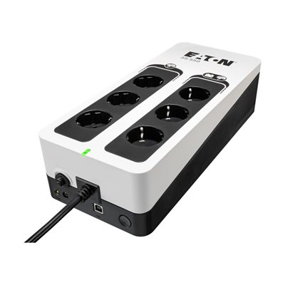 Eaton 550VA/330W 3S 550 DIN -UPS-laite, 6x Schuko, valkoinen