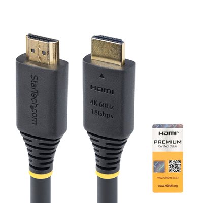 StarTech.com 2.0 HDMI Premium Certified -näyttökaapeli, 1m, musta