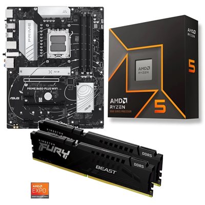 Asus PRIME B650-PLUS WIFI + Ryzen 5 9600X + 16GB DDR5 6000MHz -tuotepaketti