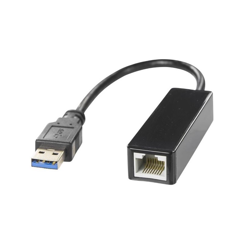 Deltaco USB 3.0 verkkosovitin, gigabit, 1xRJ45, musta