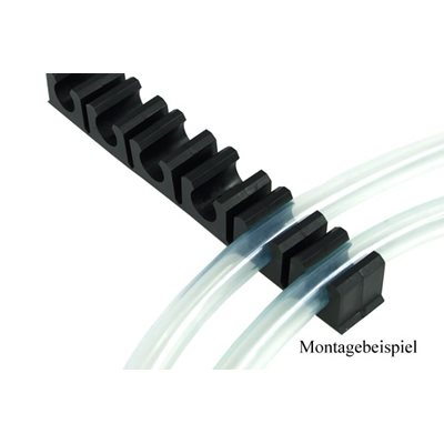 Phobya letkukiinnike, musta 13mm, 6 koloa