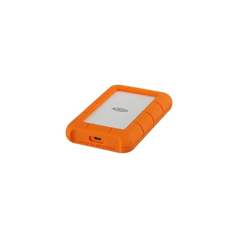 LaCie 5TB Rugged USB-C, ulkoinen 2.5" kiintolevy, USB 3.1 Gen1, oranssi/harmaa