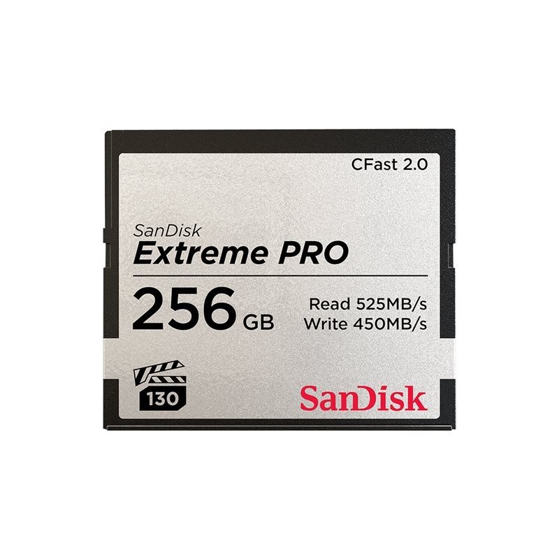 Sandisk 256GB Extreme Pro CFAST 2.0 -muistikortti, 525/450 MB/s