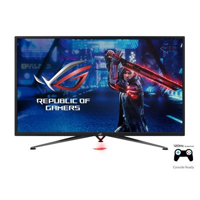 Asus 43" ROG Strix XG438QR, 120Hz 4K -pelimonitori, musta/harmaa