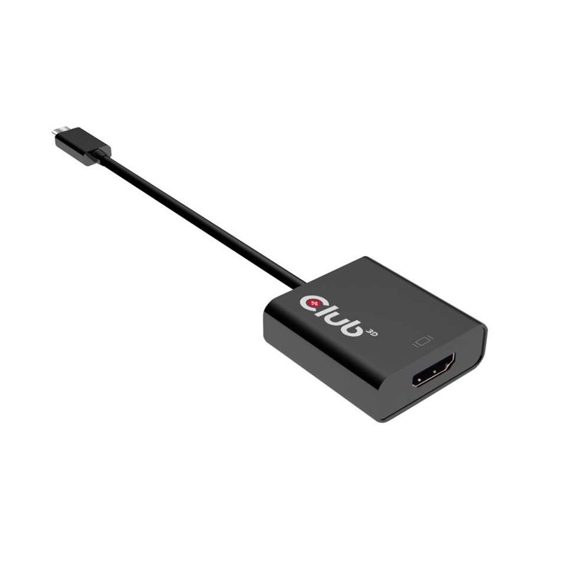 Club 3D 3.1 USB-C -  2.0 HDMI aktiivinen adapteri, musta (Poistotuote! Norm. 32,9€)