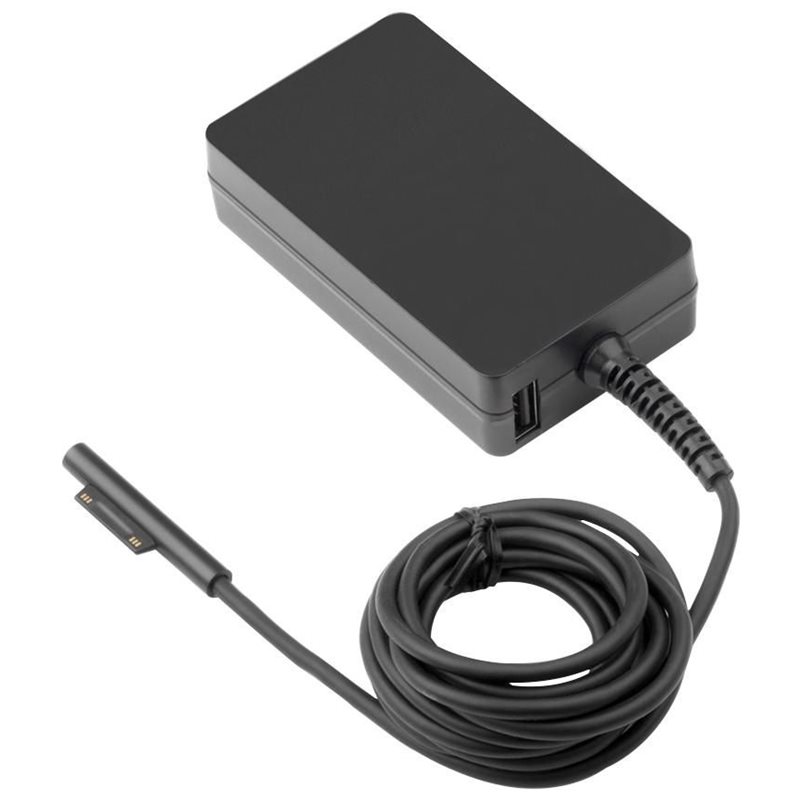 CoreParts Kannettavan tietokoneen tarvikevirta-adapteri, 65W, musta (Microsoft Surface)