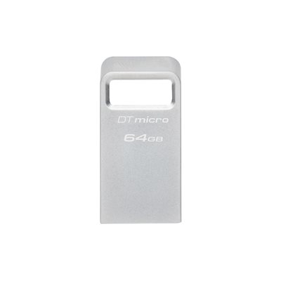 Kingston 64GB DataTraveler Micro Gen2, 3.2 Gen1 USB-A -muistitikku, jopa 200/60 MB/s, hopea