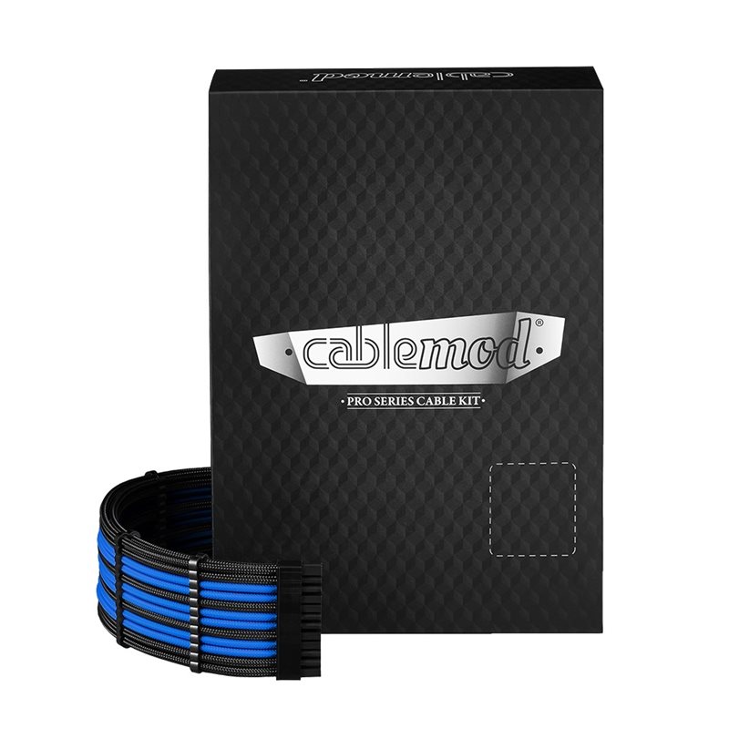 CableMod C-Series Pro ModMesh Sleeved 12VHPWR Cable Kit for Corsair RM (Black Label)/ RMi/ RMx (Black + Blue)