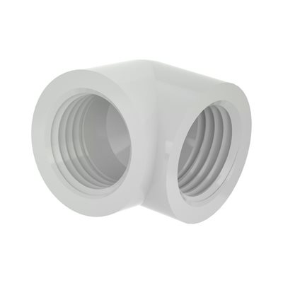 Barrow Adapteri, 90°, G1/4" naaras -> G1/4" naaras, valkoinen