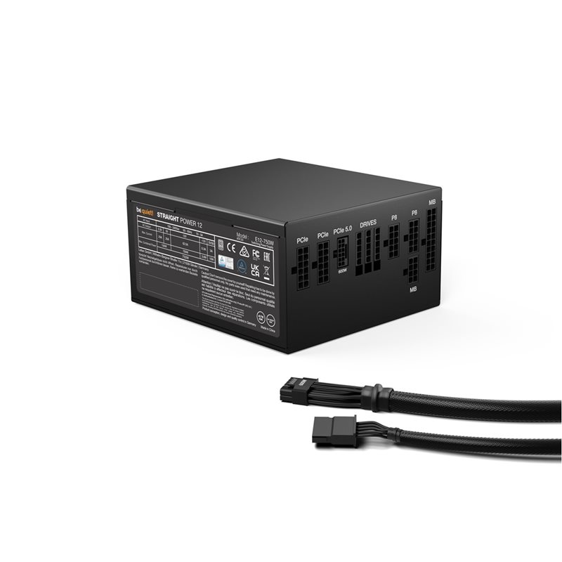 be quiet! 750W Straight Power 12, ATX 3.0 -virtalähde, 80 Plus Platinum, musta - Kuva 2