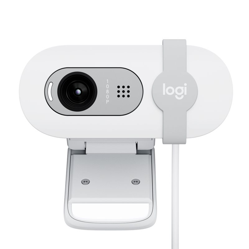 Logitech Brio 100, Full HD -verkkokamera, luonnonvalkoinen