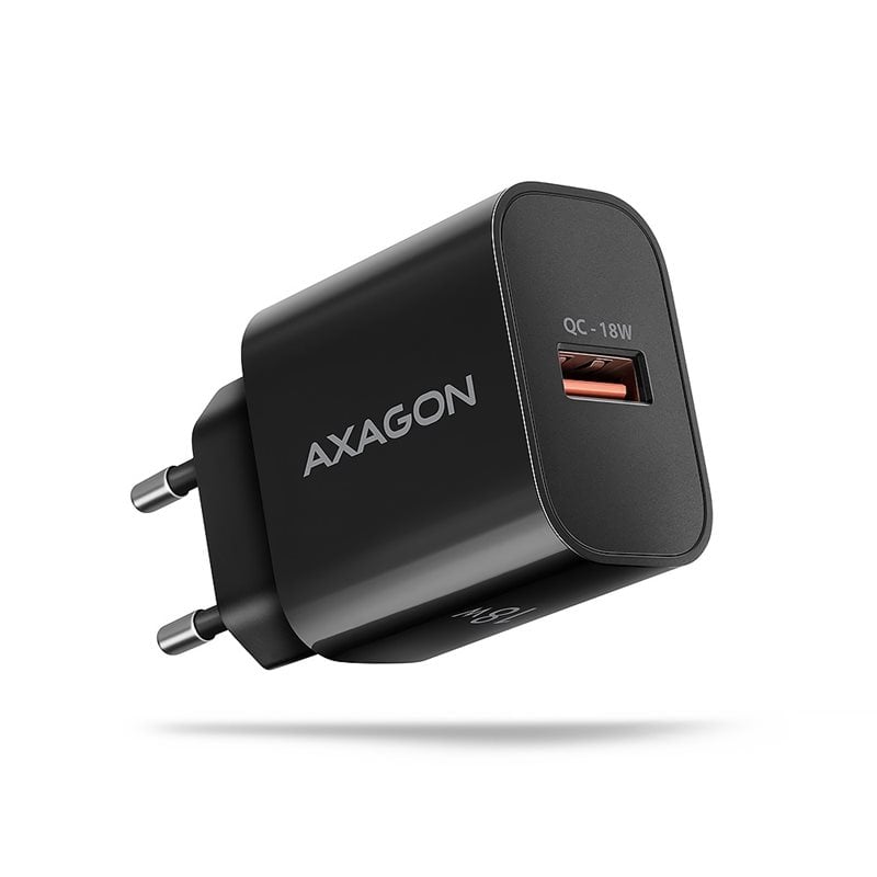 AXAGON 18W verkkovirtalaturi, USB-A, musta