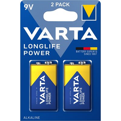 Varta 9V/LR22 Longlife Power -paristo, 2kpl