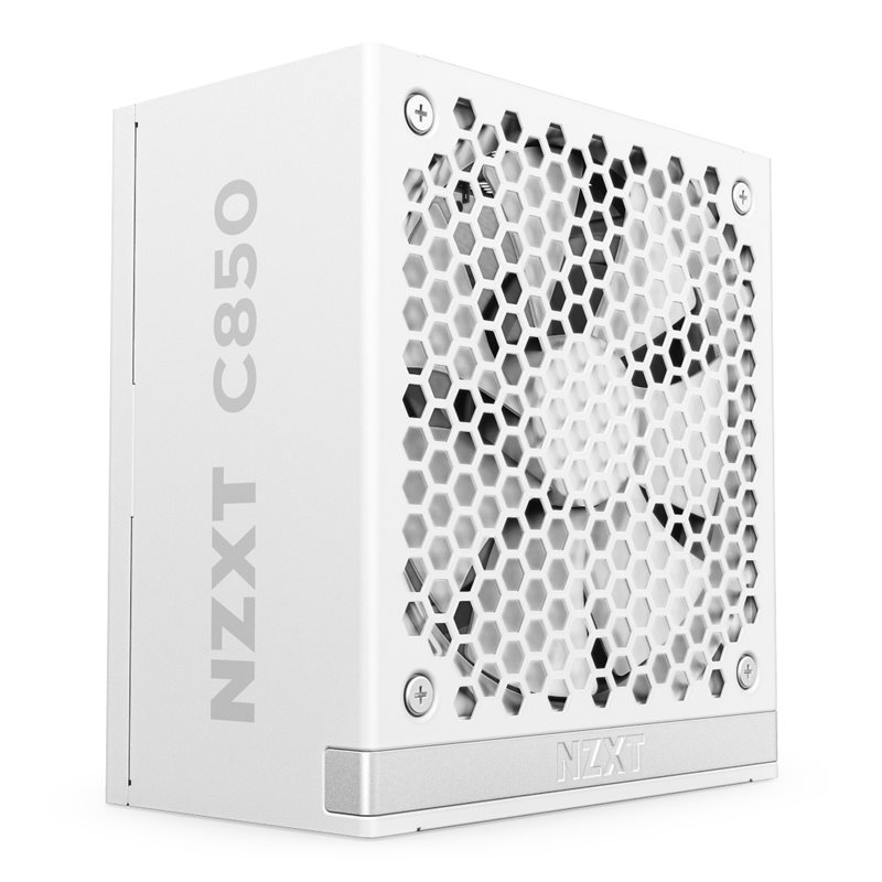 NZXT 850W C850 Gold ATX 3.1 -virtalähde, 80 Plus Gold, valkoinen