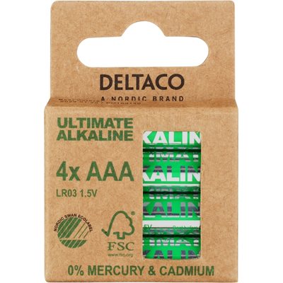 Deltaco AAA/LR03-paristo, 4kpl