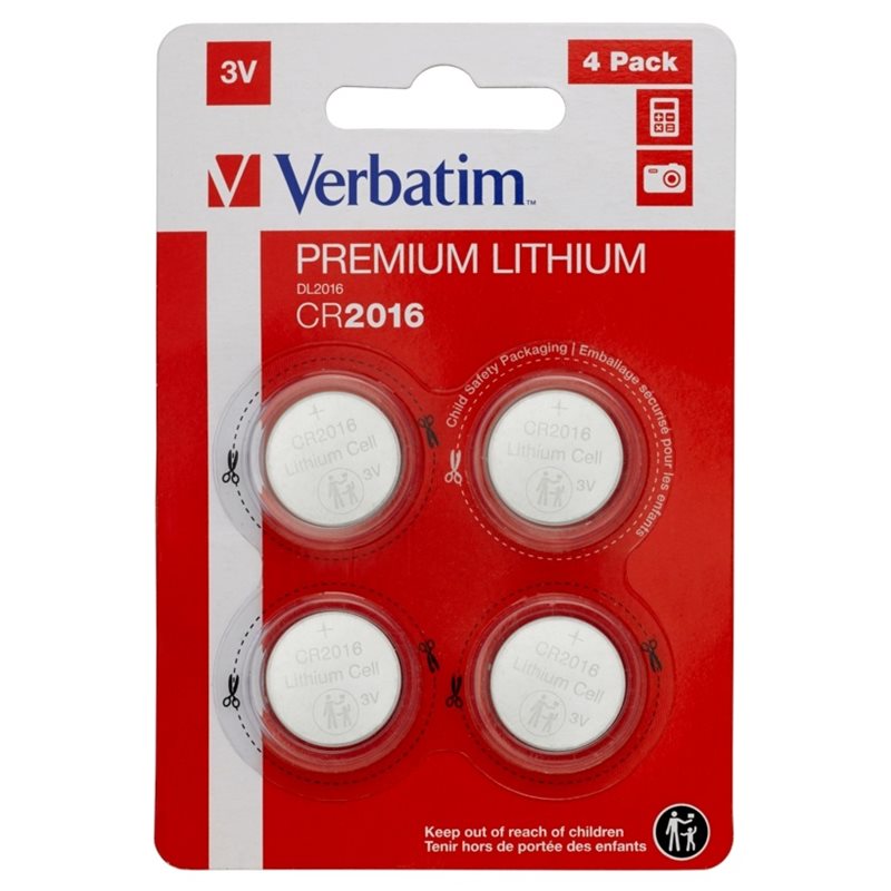 Verbatim CR2016 -paristo, 4kpl