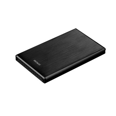 Deltaco Ulkoinen kotelo 2.5" SATA III 6G HDD/SSD-levylle, 3.2 Gen1, musta