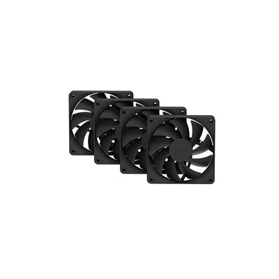 Hyte FA12 Fans (4-Pack), 120mm PWM-laitetuuletinsarja, Pitch Black