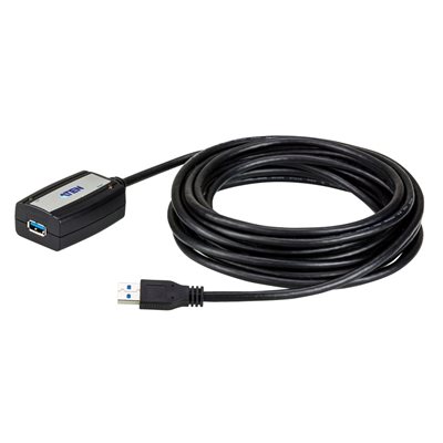 Akasa 3.2 Gen1 USB-A uros-naaras -jatkokaapeli, 5m, musta