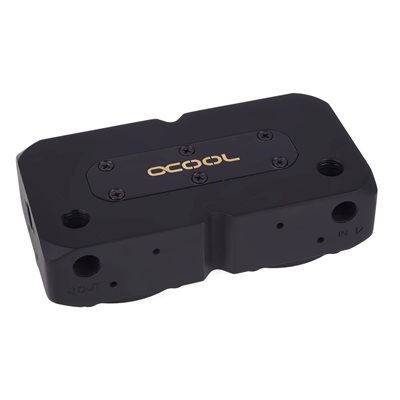 Alphacool Eisdecke D5 Dual Brass Top - Deep Black