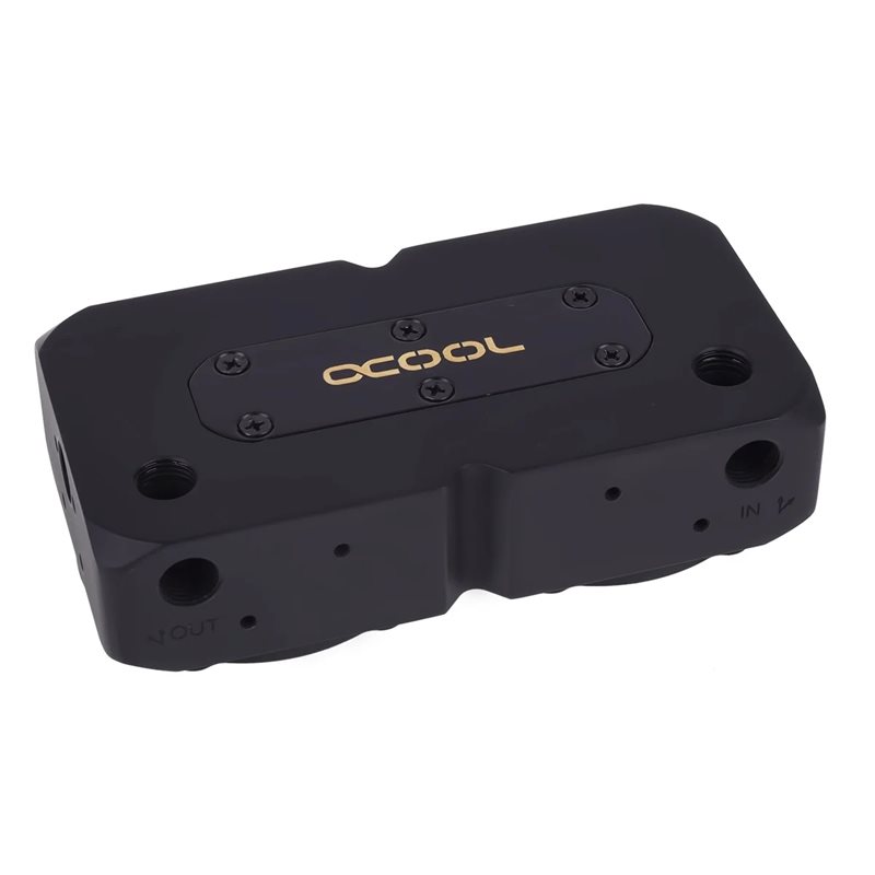 Alphacool Eisdecke D5 Dual Brass Top - Deep Black