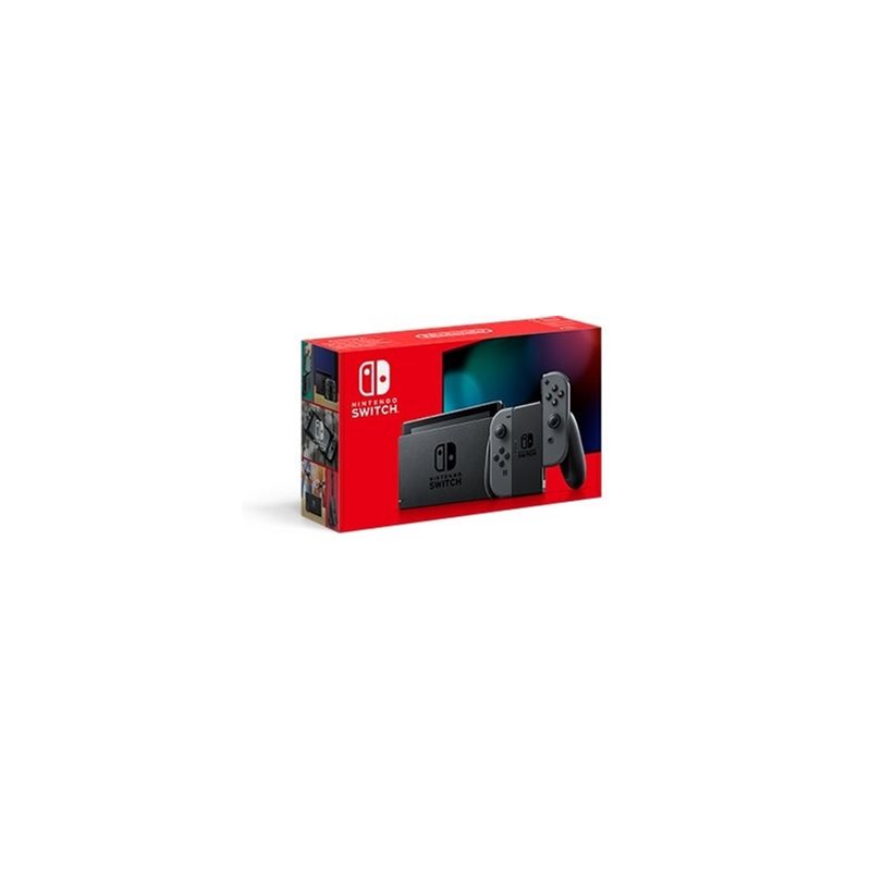 Nintendo Switch -pelikonsoli + harmaa Joy-Con -ohjain