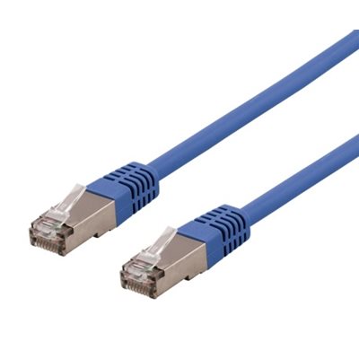 Deltaco S/FTP Cat6 suojattu laitekaapeli, 2m, sininen