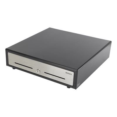 Deltaco Kassalaatikko, sähköinen avaus, musta/hopea