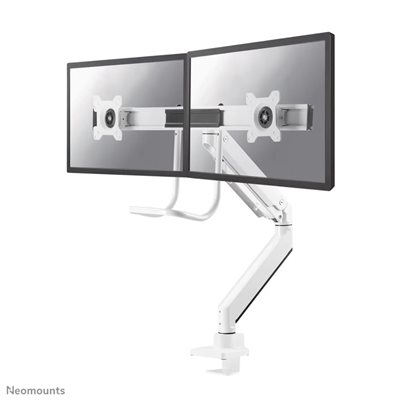 Neomounts 10-32" x2 Select Monitor Desk Mount, näyttövarsi pöydälle kahdelle näytölle, valkoinen