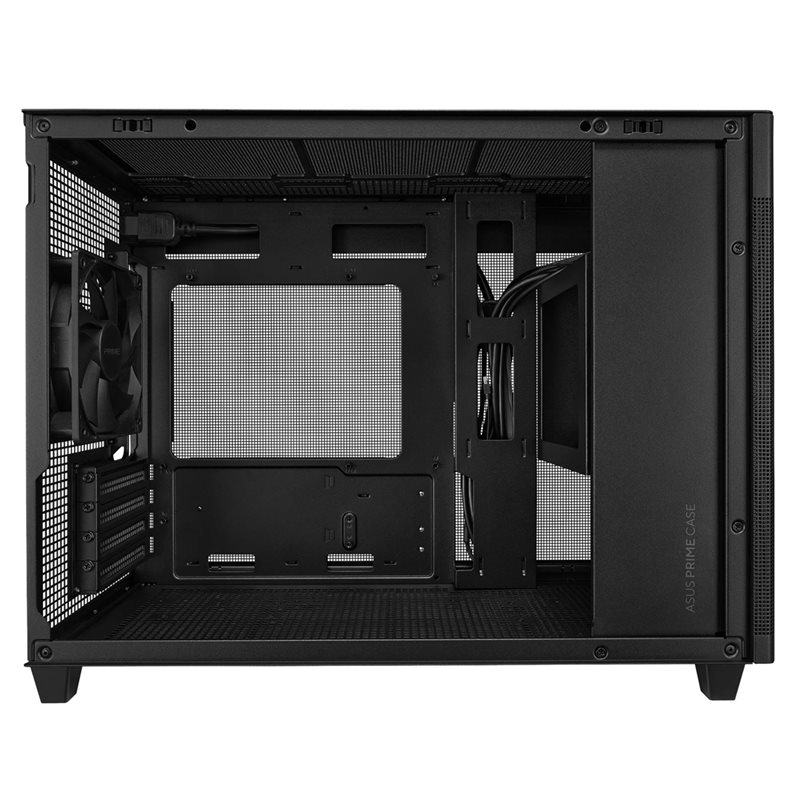 Asus Prime AP201 Tempered Glass, ikkunallinen mATX-kotelo, musta - Kuva 2