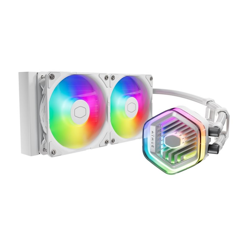 Cooler Master MasterLiquid 240 Atmos White, 240mm AIO-prosessorille, valkoinen