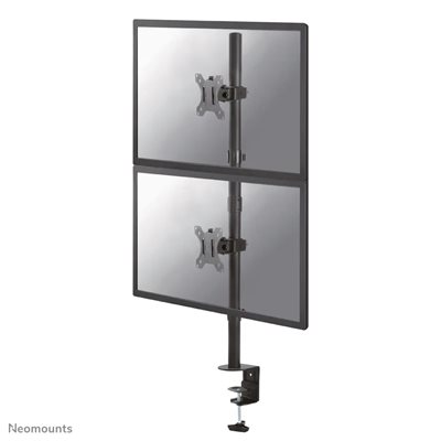 Neomounts 10-32" x2 Monitor Desk Mount, näyttövarsi pöydälle kahdelle näytölle, musta