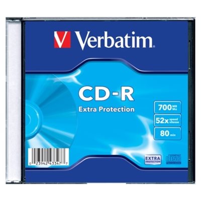 Verbatim Extra Protection CD-R 700MB/80min, 52x, slim case, 1kpl