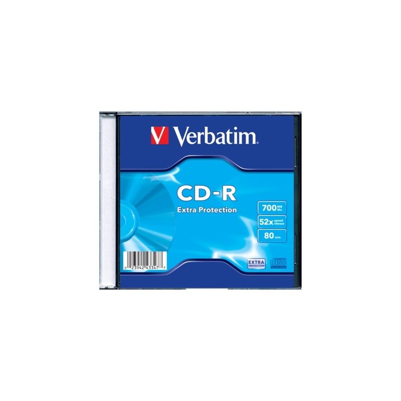 Verbatim Extra Protection CD-R 700MB/80min, 52x, slim case, 1kpl