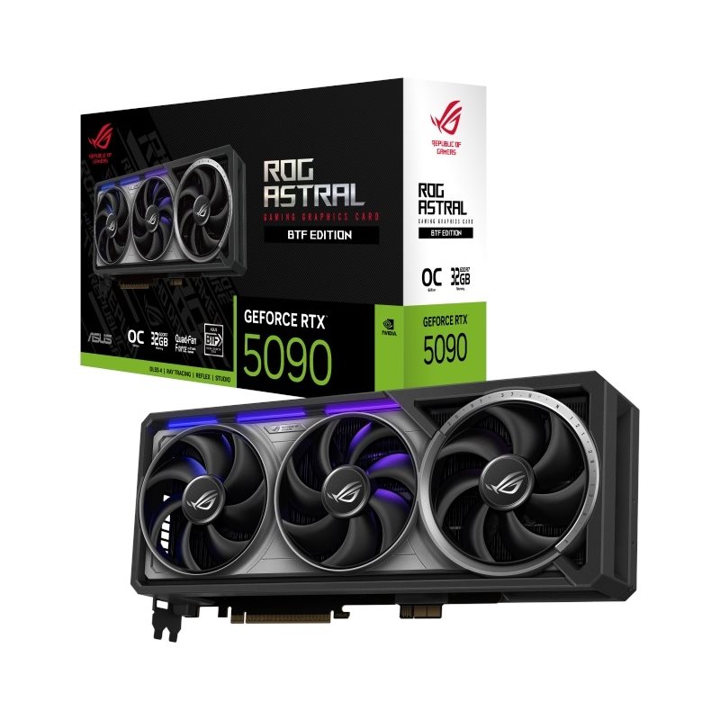 Asus GeForce RTX 5090 ROG Astral BTF - OC Edition -näytönohjain, 32GB GDDR7